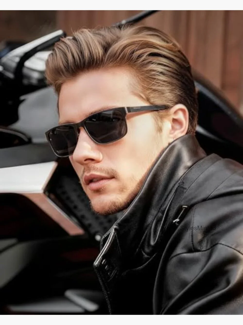 Metal Polarized Sunglasses UV400 Protection Spring Hinge Grid Temple